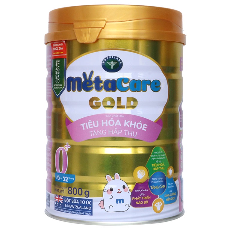 Sữa metacare gold số 0+, 1+, 2+ 900g date mới