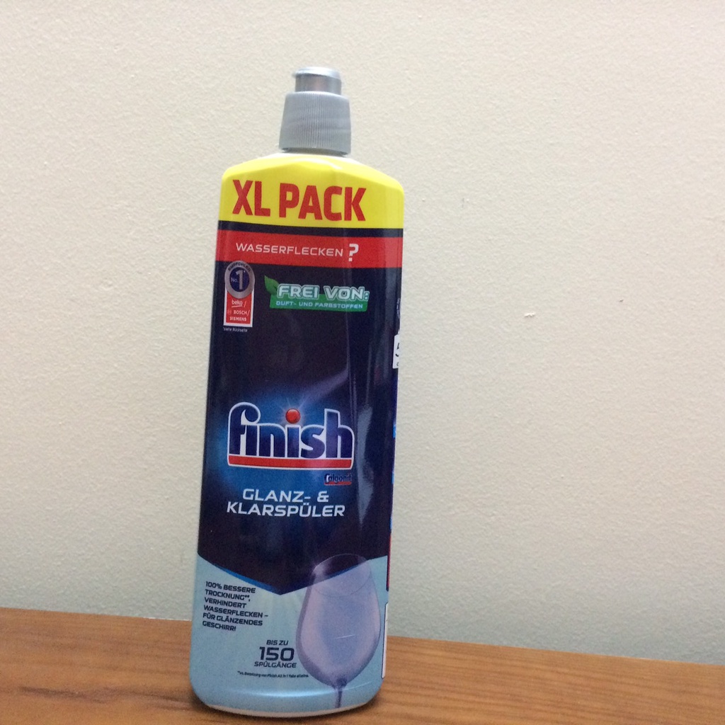 Nước làm bóng Finish 800ml Đức sấy khô hiệu quả- Cho chén đĩa luôn luôn sạch bong