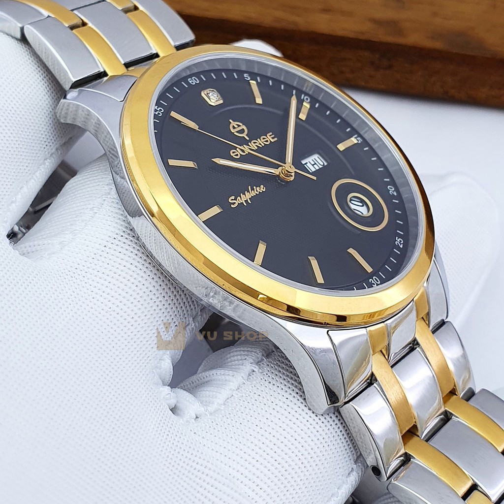 ĐỒNG HỒ NAM SUNRISE DM782SWA - 2 LỊCH, KÍNH SAPPHIRE