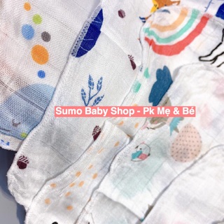 Set 10 Chiếc Khăn Sữa Aden Sợi Tre Sinh Học