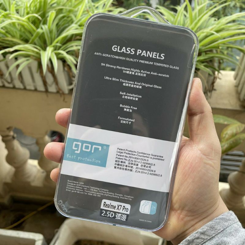 Kính cường lực Realme X7 Pro Hiệu Gor chất liệu cao cấp độ trong suốt cao, độ cứng 9H ( 2 miếng)