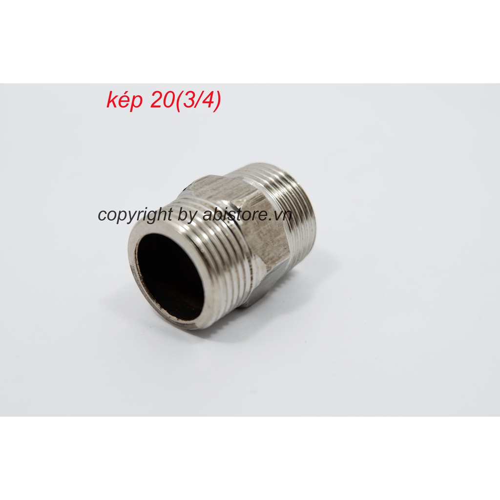 COMBO 1 ĐÔI KÉP INOX DN15(1/2-PHI 21), KÉP INOX DN20(3/4''-PHI 27) BÓNG ĐẸP