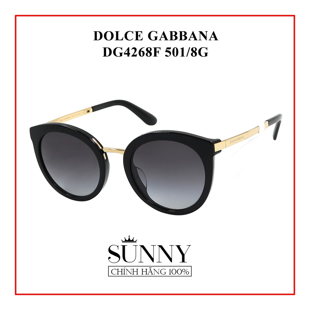 Kính mát chính hãng Dolce&amp;Gabbana DG4268F màu sắc thời trang, thiết kế dễ đeo bảo vệ mắt