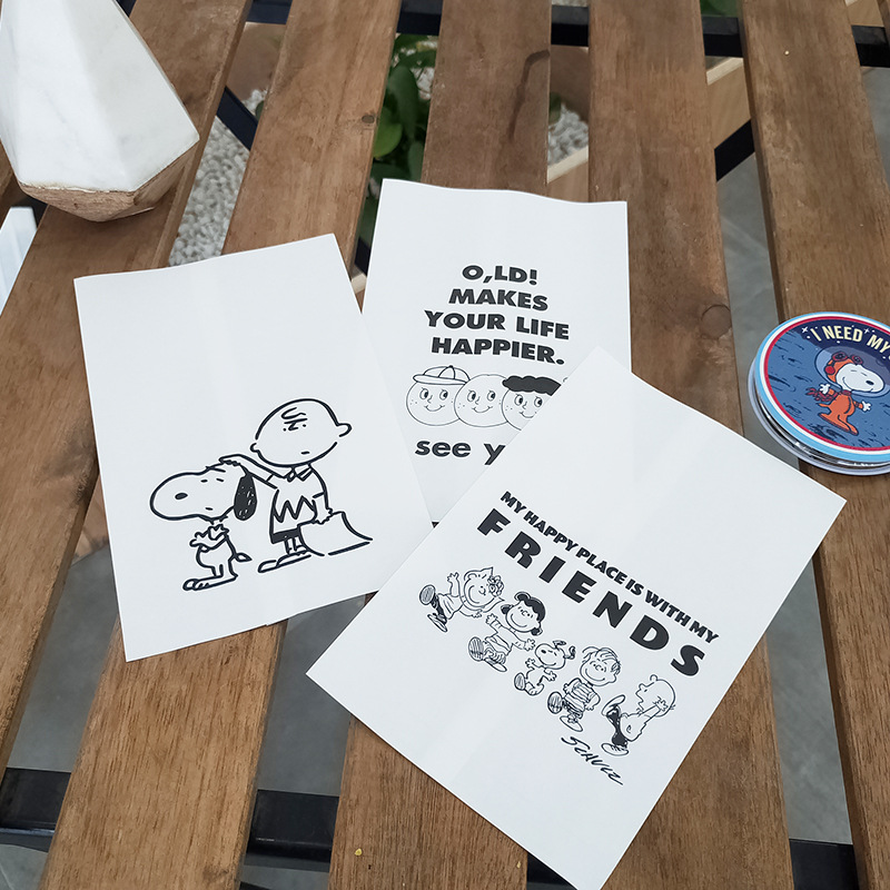 Túi giấy đựng đồ dùng in họa tiết hoạt hình đơn giản dễ thương