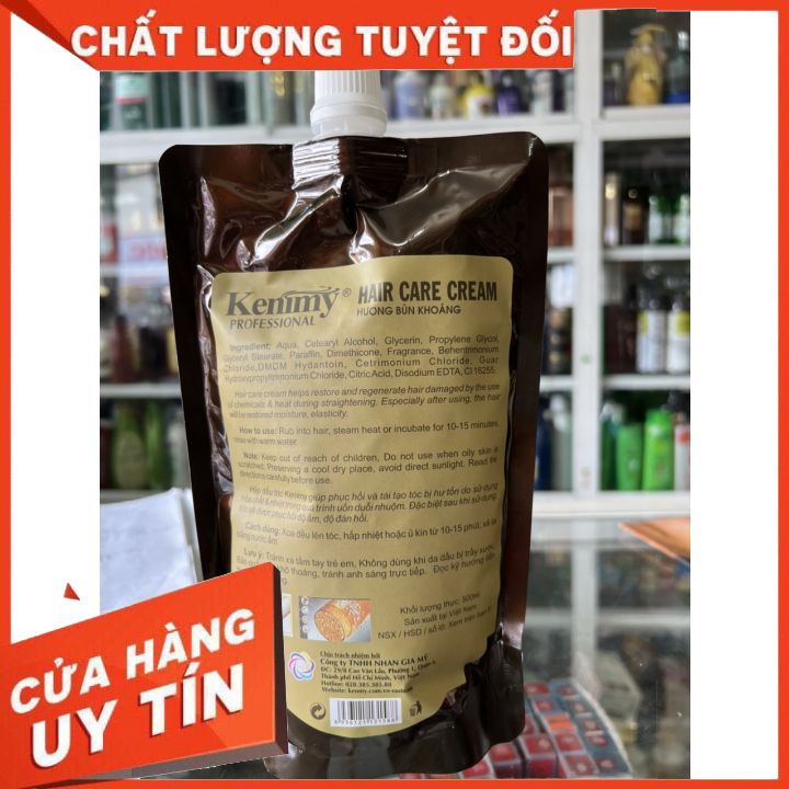 TÚI HẤP DẦU KENIMY HƯƠNG BÙN KHOÁNG 500ML phục hồi tóc hư tổn -bạn có thể dùng thay dầu xả hàng ngày ,mùi hương thơm lâu