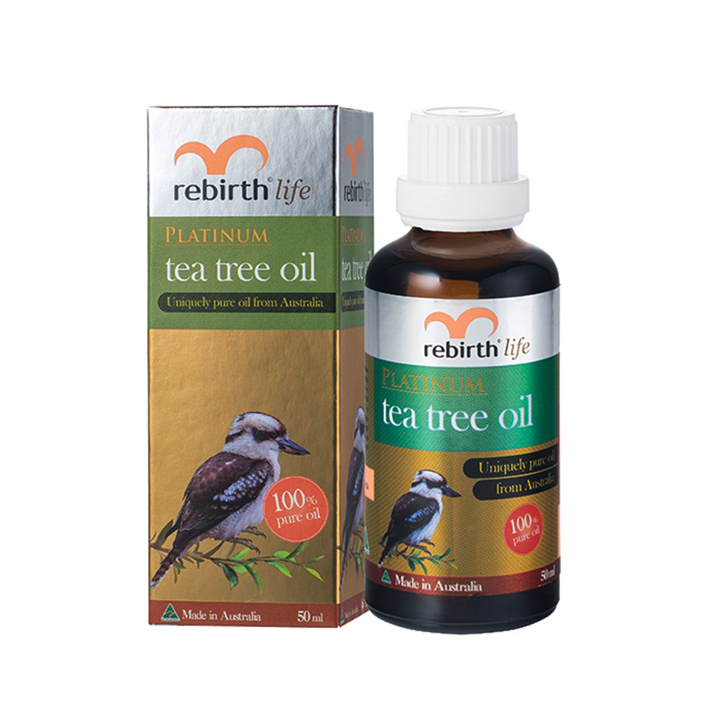 (Date 08/2024) Tinh dầu tràm trà ngăn ngừa mụn Rebirth Life Platium Tea Tree Oil 10ml