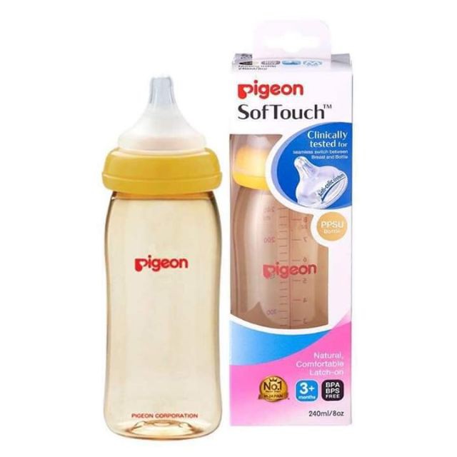 Bình sữa Pigeon nhập khẩu dung tích 160ml/ 240ml