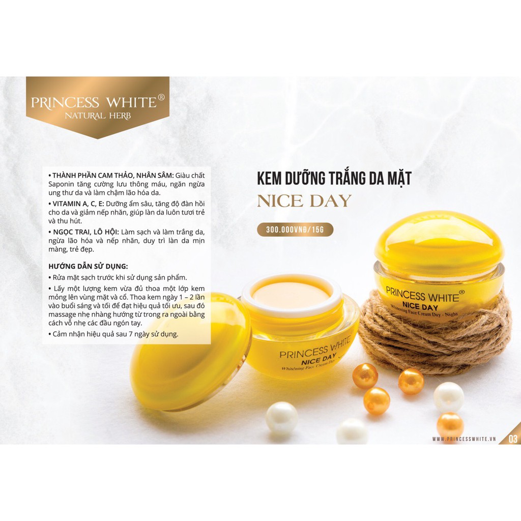 Kem Dưỡng Trắng Da Mặt Chuyên Sâu NICE DAY