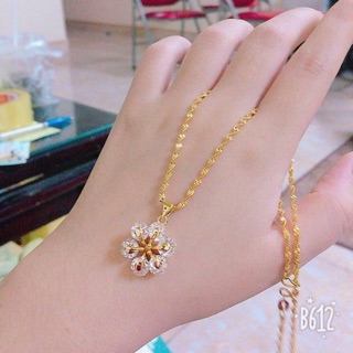 Dây chuyền nữ mặt hoa mai 5 cánh xinh xắn