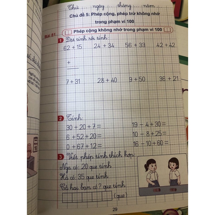 Sách - Bộ vở ô li Bài tập Toán lớp 1 - bộ Bình Đẳng