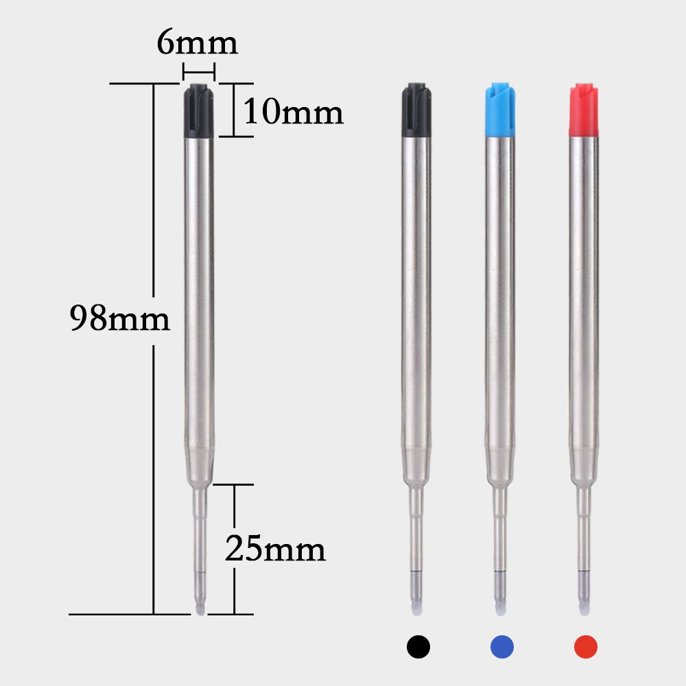 Set 10 Ruột Bút Bi Thay Thế Bằng Kim Loại 9.8cm G2 0.7mm