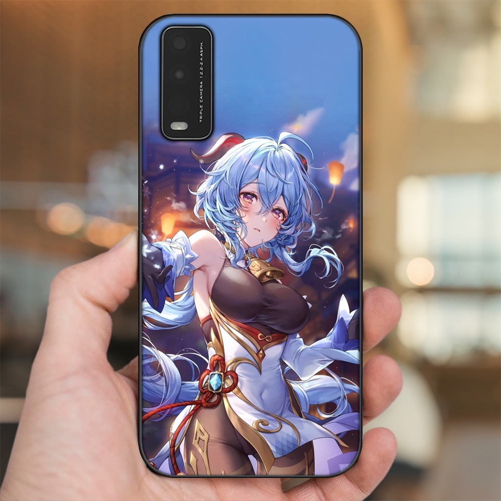 Ốp lưng Vivo Y20, Y20s, Y12s viền đen in hình Ganyu Genshin Impact