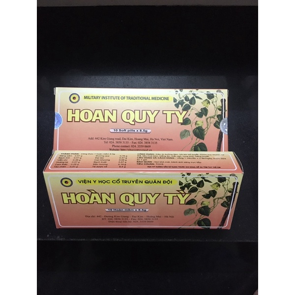 Hoàn Quy Tỳ - viện Y Học cổ Truyền Quân Đội