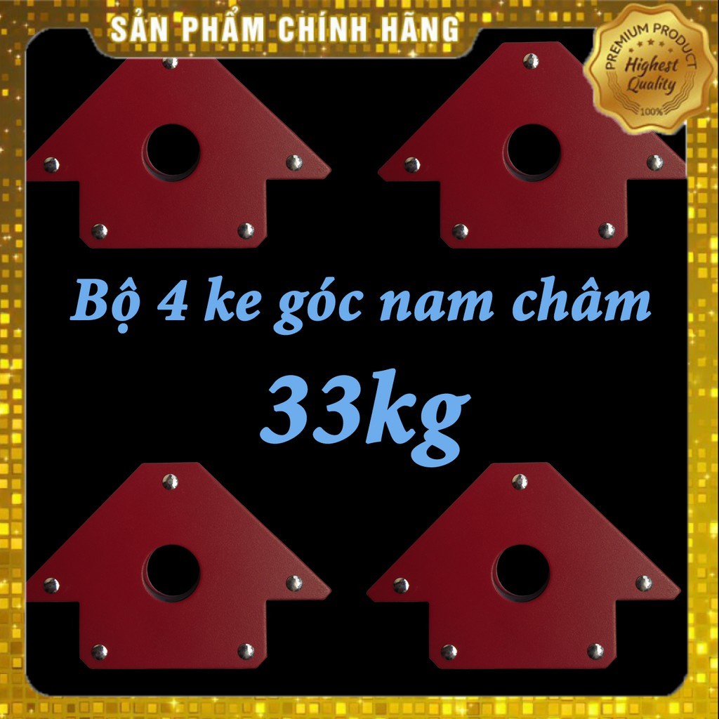BỘ 4 ke góc nam châm lực  hít 33kg 75lbs