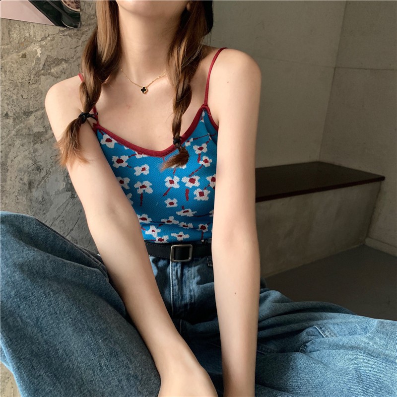 Áo Hai Dây Dệt Kim Thiết Kế Xinh Xắn Cho Nữ | BigBuy360 - bigbuy360.vn