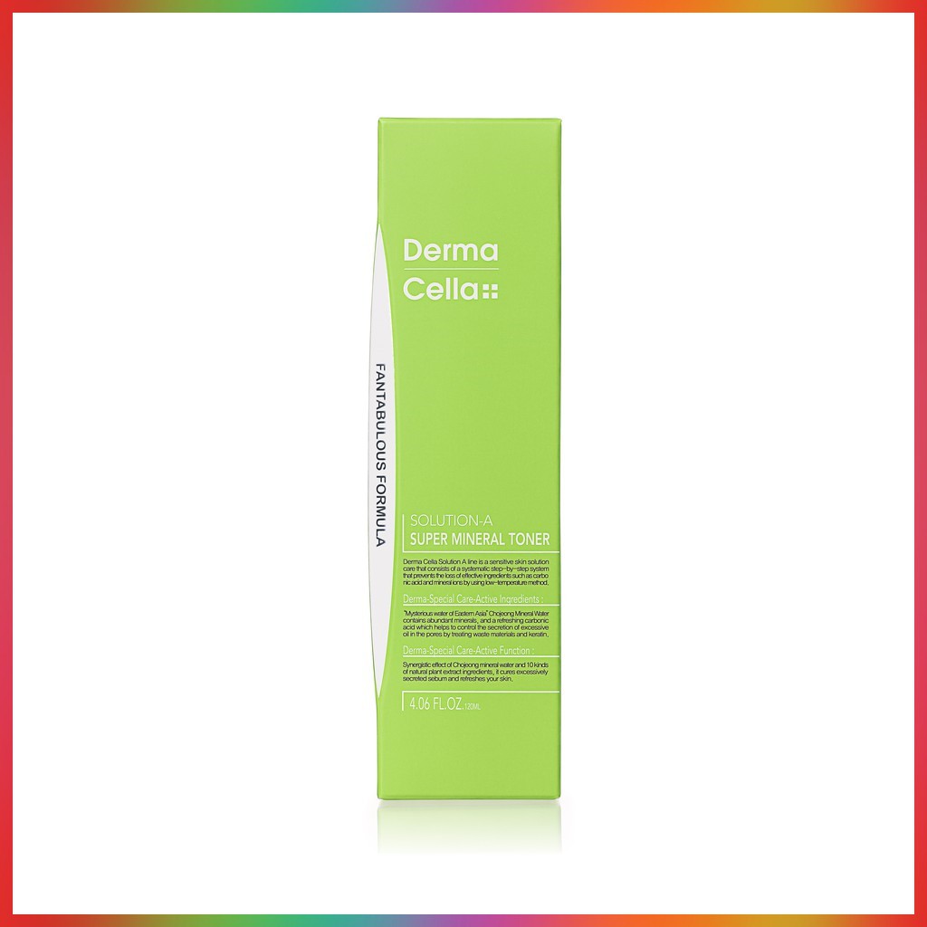 Toner cân bằng độ ẩm dành cho da nhay cảm Dermacella Hàn Quốc 120ml (DERMACELLA SOLUTION A SUPER MINERAL TONER) | BigBuy360 - bigbuy360.vn