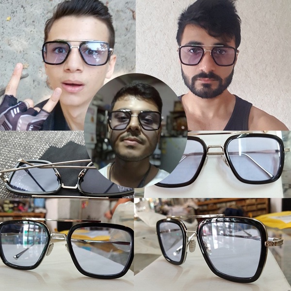 Mắt Kính Chống Nắng Tony Stark Peter Parker Phong Cách Cổ Điển Dùng Hóa Trang Cho Nam