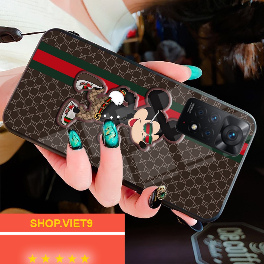 Ốp Lưng kính cường lực cấp điện thoại XIAOMI REDMI NOTE 11, NOTE 11S, NOTE 11 PRO mặt kính cường lực cao cấp Shop.viet9