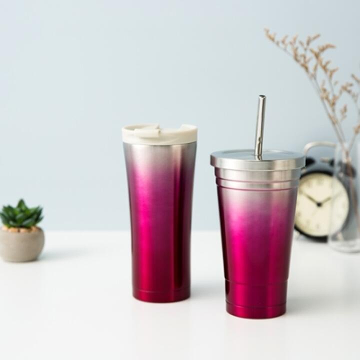 Tumbler ARTBOX Hàn Quốc Dạng Nắp Cao Su Màu Hồng