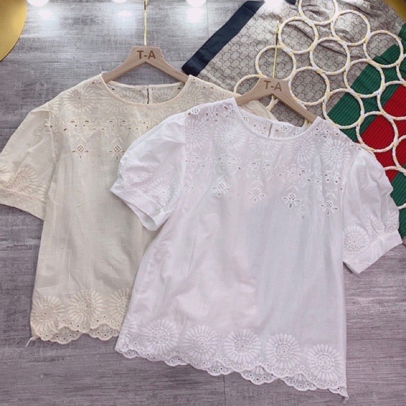 Áo tay phồng Trắng