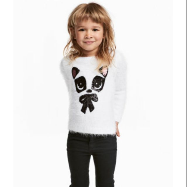 Áo len lông bé gái