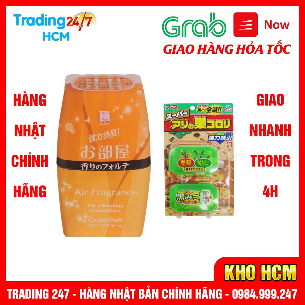 [Hỏa tốc HCM] Combo Thuốc diệt kiến Nhật Bản và Hộp khử mùi làm thơm phòng Air Fragrance hương bưởi 200ml