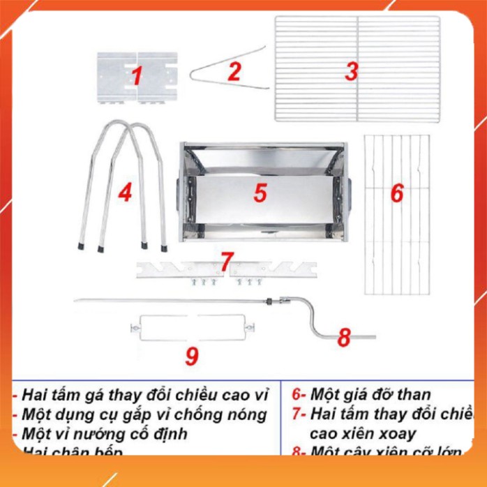 Bếp nướng than hoa ngoài trời 2 in 1 TopV DNM, lò nướng than hoa không khói, nướng thịt, nướng gà vịt - Mekongtech1