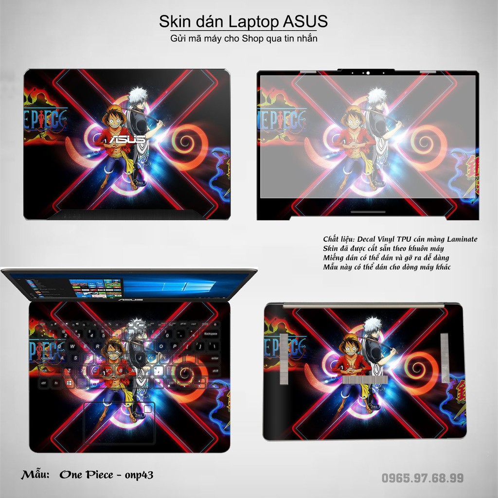 Skin dán Laptop Asus in hình One Piece nhiều mẫu 24 (inbox mã máy cho Shop)