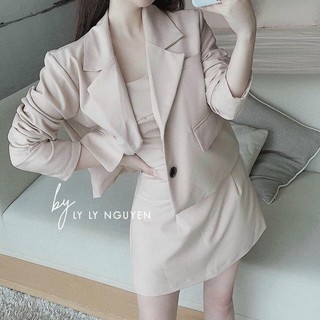 set blazer kèm váy