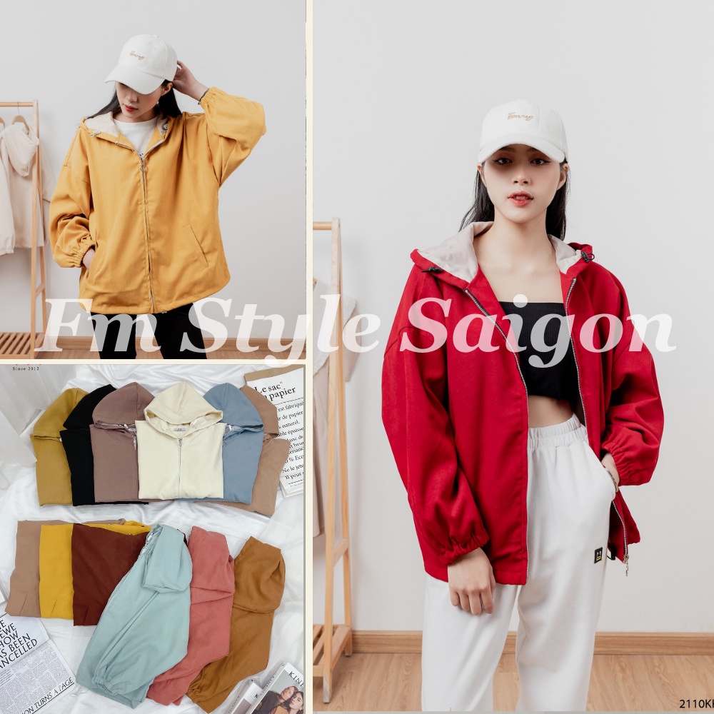 Áo Khoác Nữ Có Mũ Form Rộng Thoải Mái  | Áo Khoác Nhung Nữ Mặc Thu Đông Form Rộng | Fmstyle Saigon 220310400