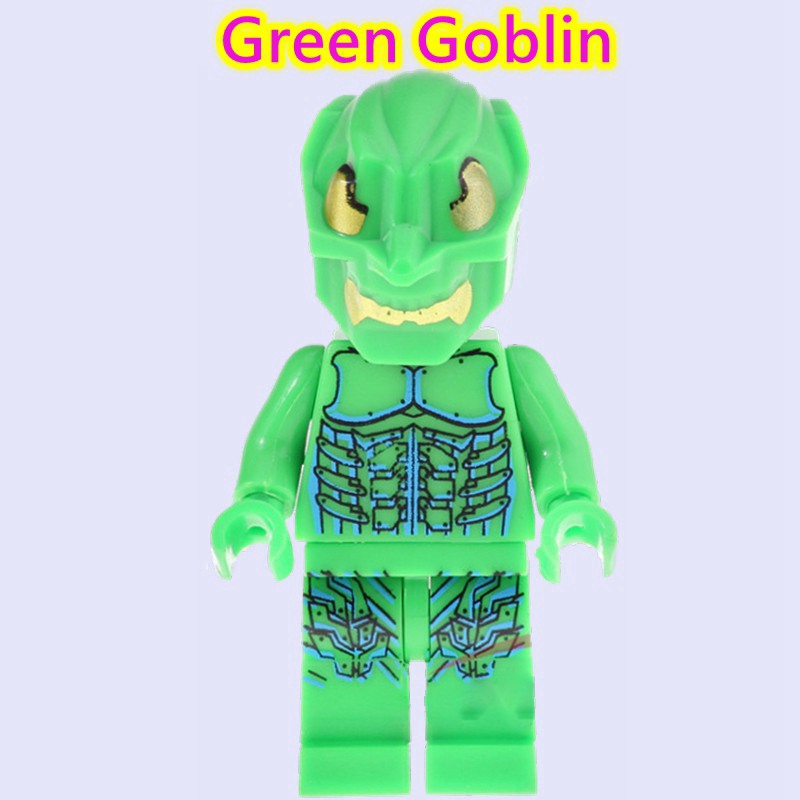 Bộ đồ chơi khối lắ́p ráp Lego mô hình nhân vật Avengers Hulk Ham Green Goblin Spider Man Spiderman độc đáo