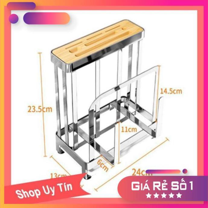 [SALE25]  (TKQT) KỆ GÀI DAO THỚT ĐA NĂNG INOX 304 NGUÊN KHỐI tutu.hahastore(CMT88) HG0901 HG2703