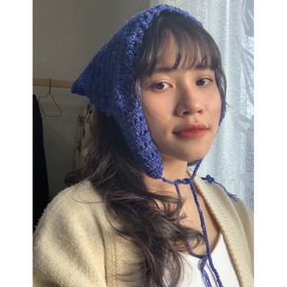 BANDANA CỘT TÓC ĐAN TAY BẰNG LEN