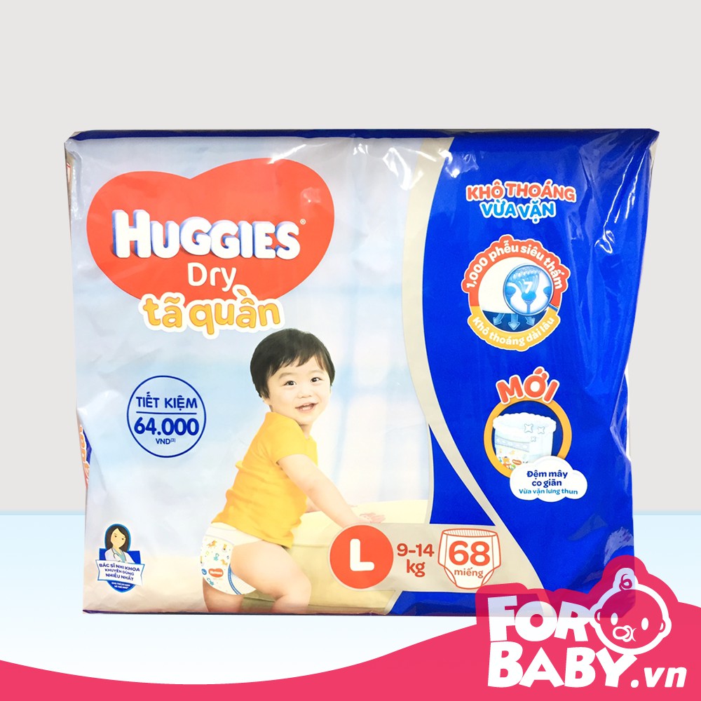 TÃ QUẦN HUGGIES ĐỦ SIZE M74/L68/XL62/XXL56