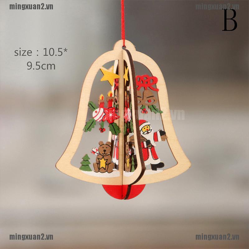 MINXT Christmas Wooden Pendant Hanging Door Decorations Xmas Tree Home Party New VN