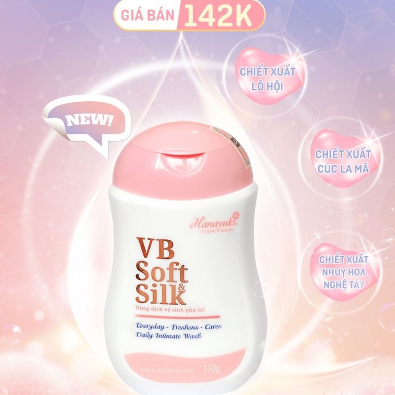 Dung Dịch Vệ Sinh Hanayuki Hồng VB Soft Silk 150gr