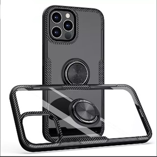 Ốp điện thoại trong suốt chống rơi có vòng đỡ thích hợp cho iPhone 11 12 13 Pro 12 13 Mini X XS