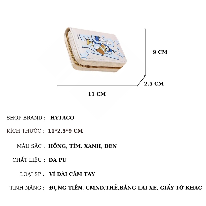 Ví nữ mini ngắn nhiều ngăn đựng thẻ tiện lợi hoạt hình học sinh phong cách Hàn Quốc VN46