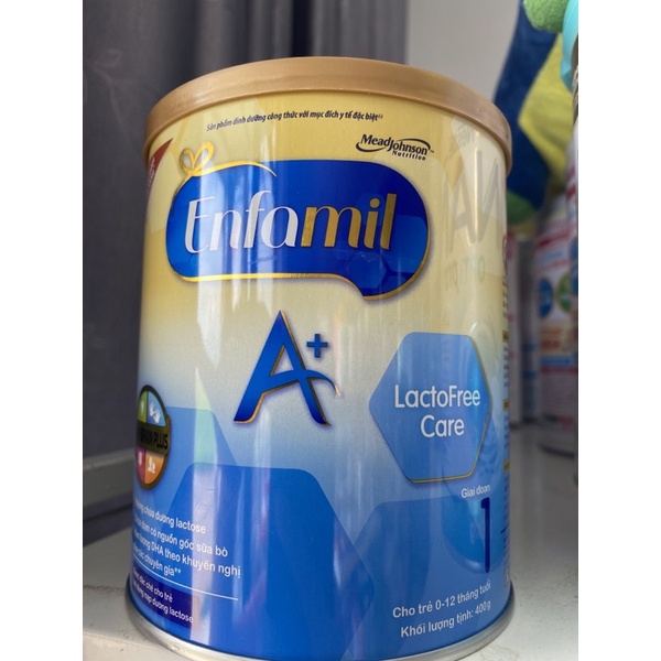 enfamilk A+ lactoFree care sữa dinh dưỡng y học dành cho trẻ dị ứng, bất dung nạp đường lactose
