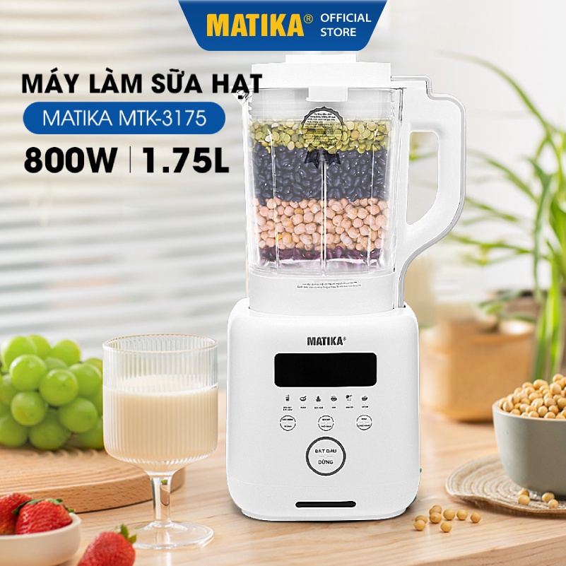 Máy Làm Sữa Hạt MATIKA 1.75L 800W MTK-3175