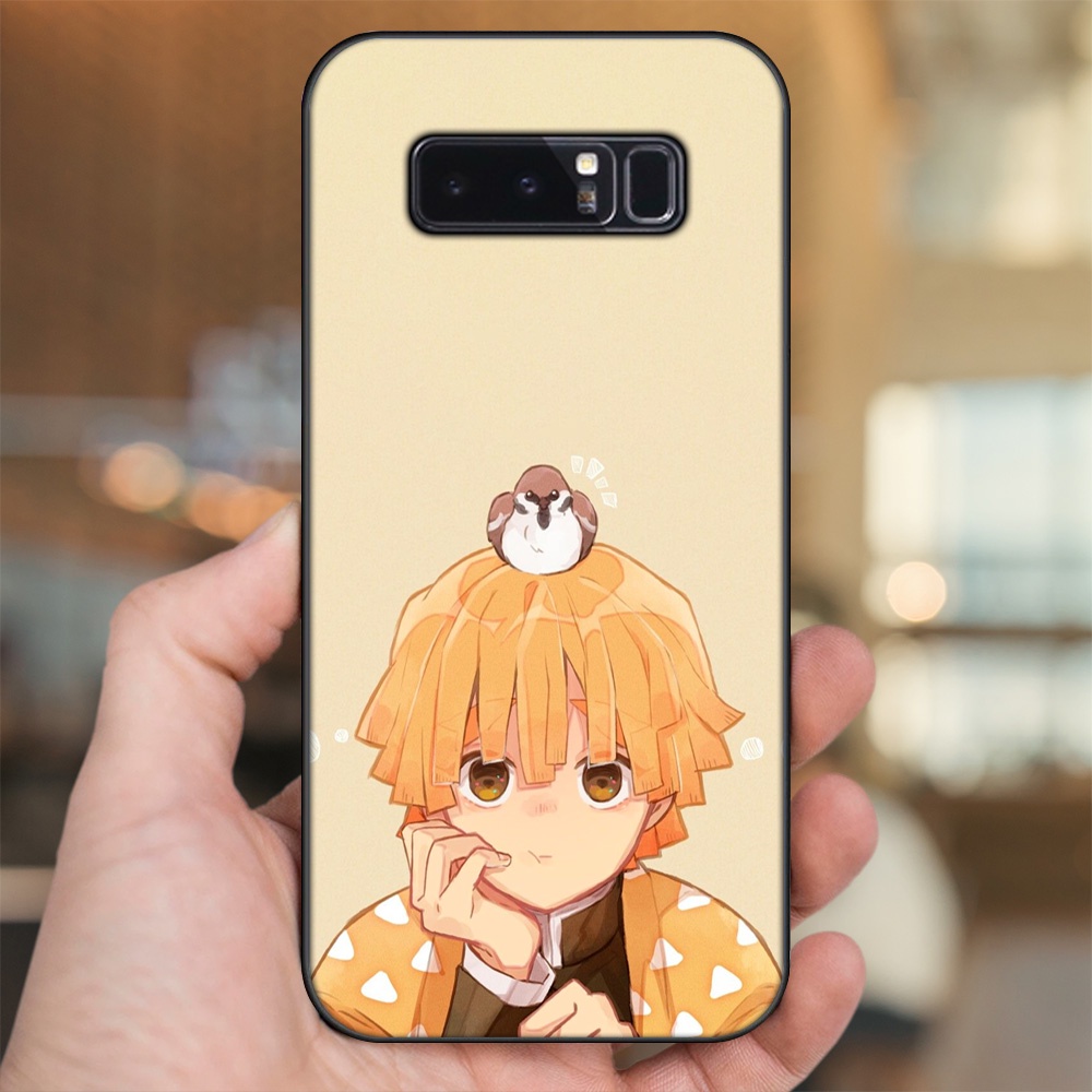 Ốp lưng Samsung Note 8 viền đen in hình Zenitsu Kimetsu no Yaiba