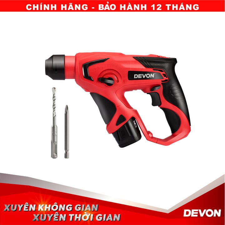 Máy khoan búa Quark Devon 1702-Li-12 12V(Hộp nhựa+Phụ kiện)