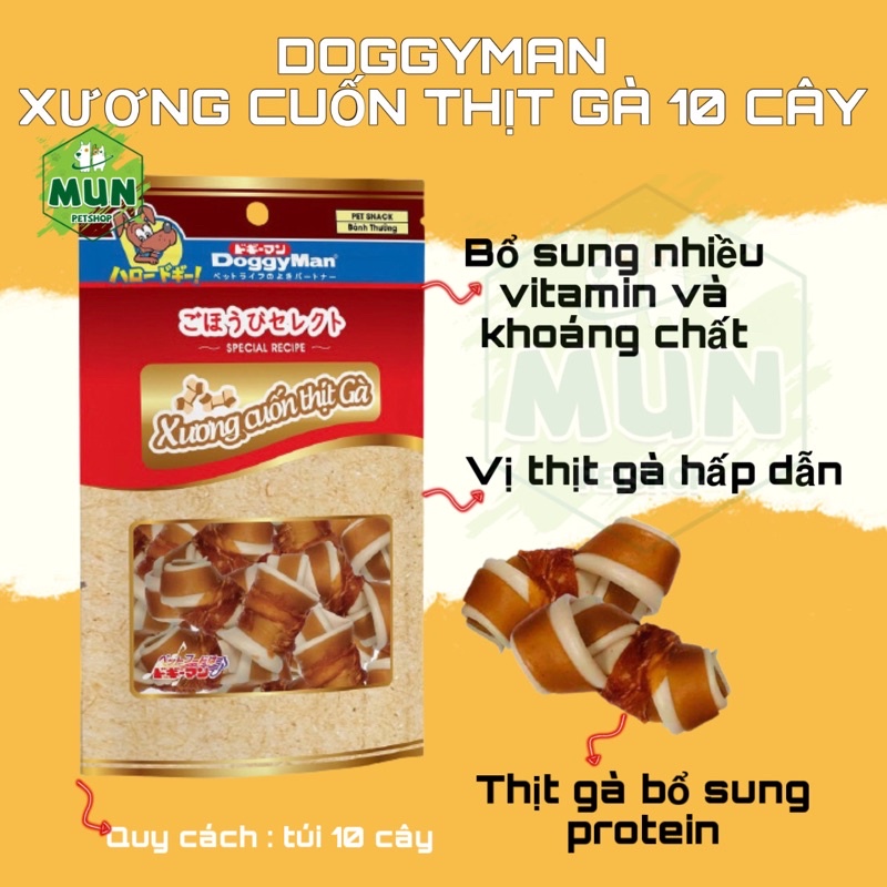 Xương cuốn thịt gà 10 cây  DoggyMan ( 000938)