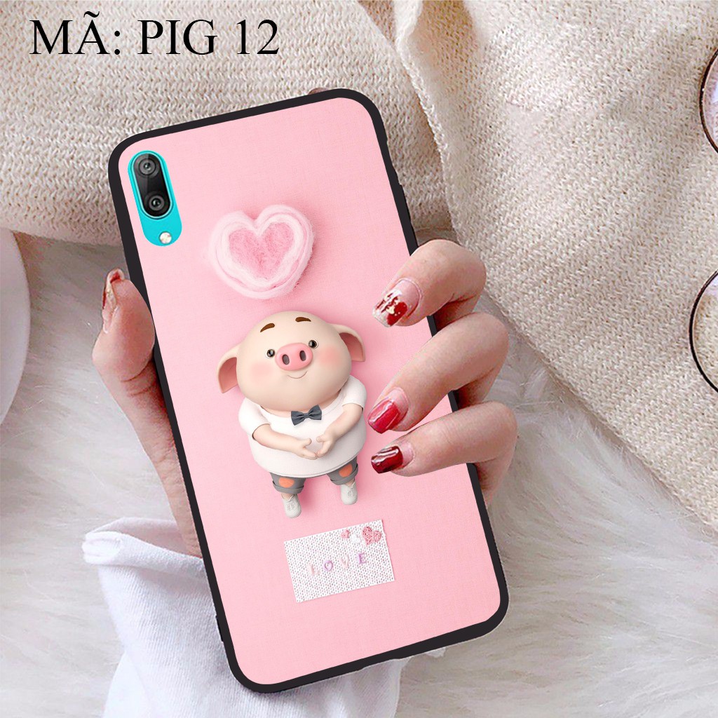 Ốp lưng Huawei Y7 Pro 2019 viền dẻo TPU BST Pig Cute