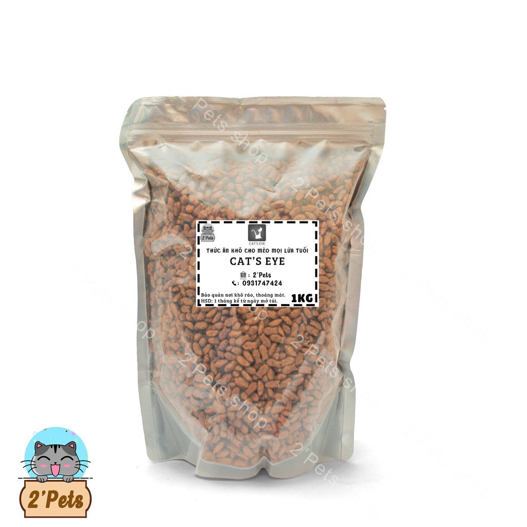 [FREESHIP XTRA] HẠT CAT'S EYE - Thức Ăn Khô Cho Mèo Mọi Lứa Tuổi Túi Chiết 1KG