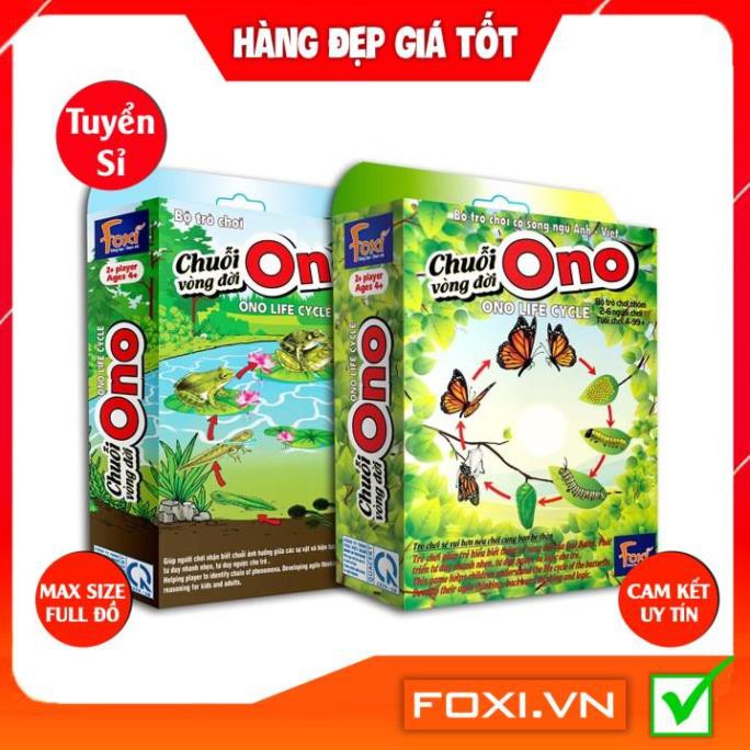 Flashcard-Chuỗi Ono vòng đời Ếch Bướm Foxi-thẻ glenndoman và boardgame thông minh--siêu rẻ.