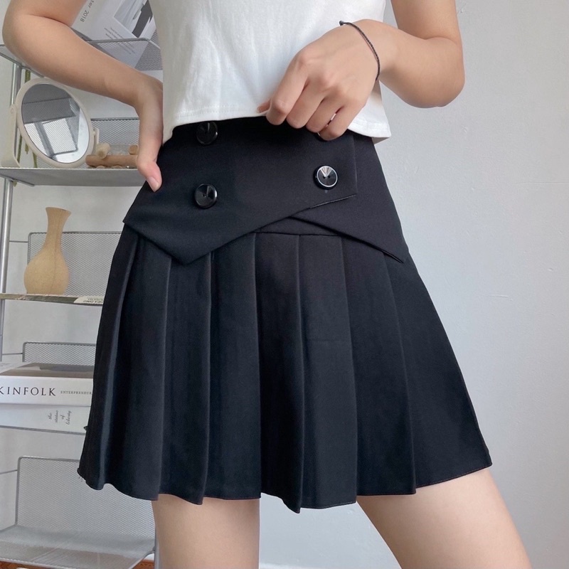 chân váy xếp ly dáng ngắn có 4 cúc - Full Size | BigBuy360 - bigbuy360.vn