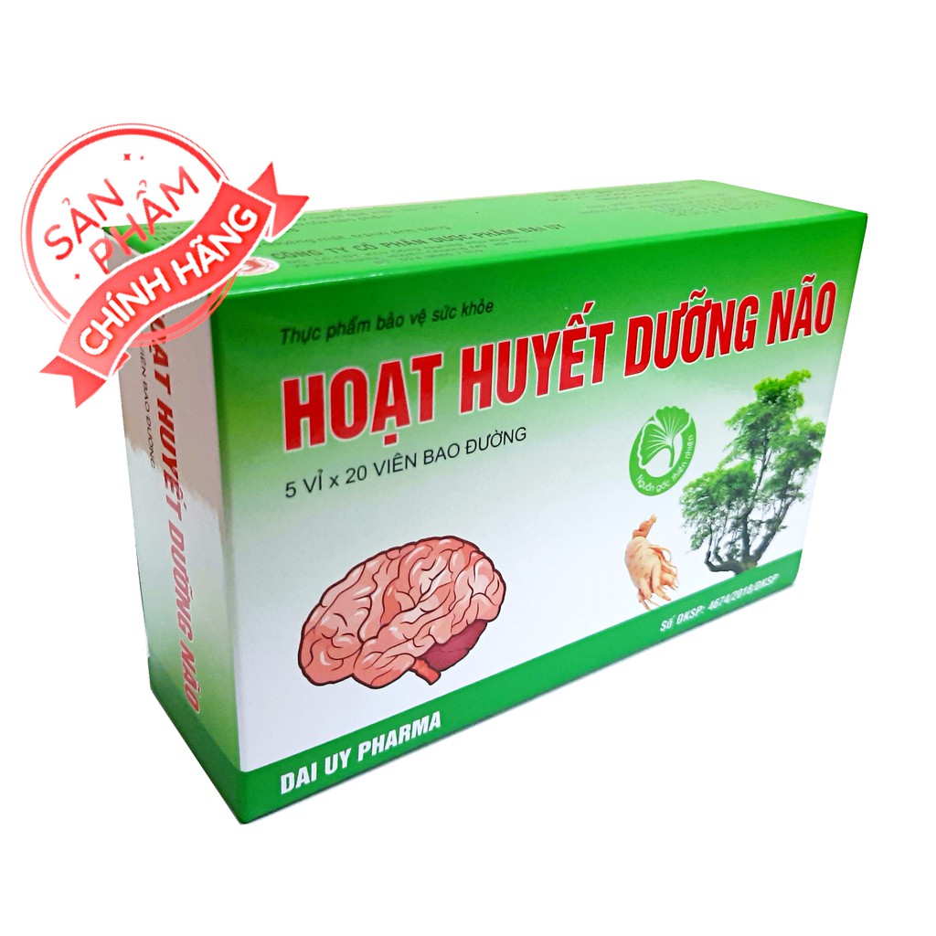 Hoat Huyết Dưỡng Não - Đại Uy (Hộp 5 vỉ x 20 Viên) | BigBuy360 - bigbuy360.vn