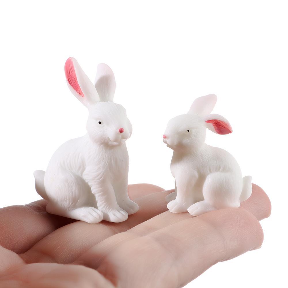 Đồ trang trí Chú Thỏ Trắng Mini Trang Trí Sân Vườn