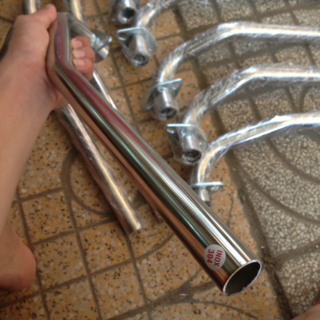 Cổ pô inox 304 gắn xe wave dream
